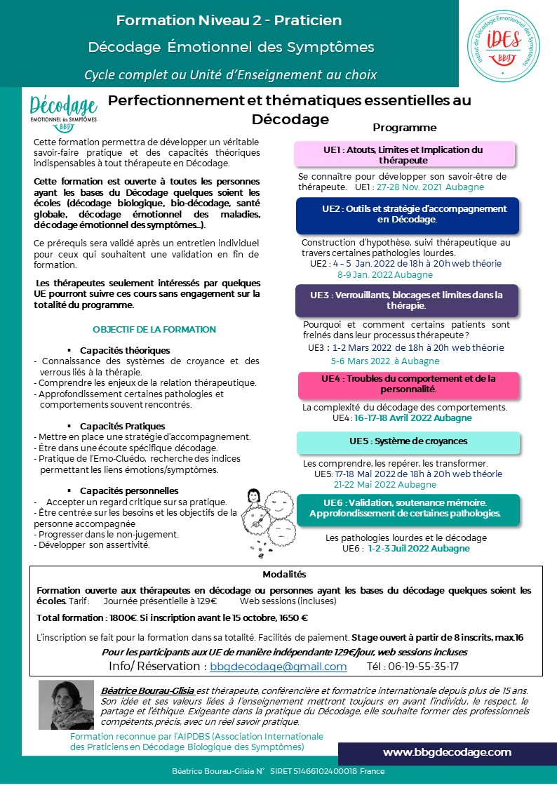 Formation décodage biologique