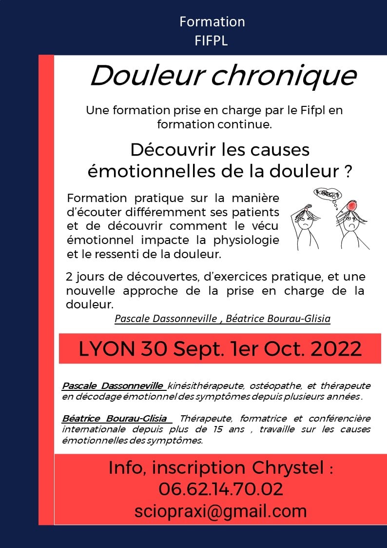 Douleur chronique décodage biologique