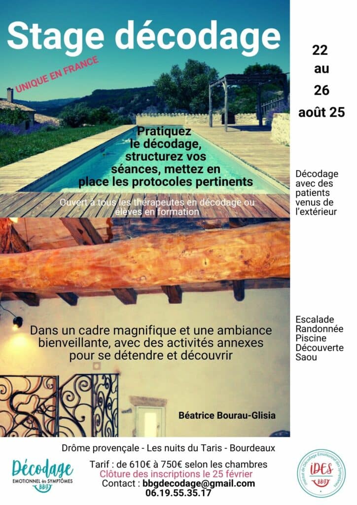 décodage biologique stage